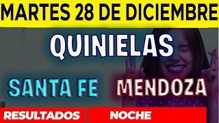 Resultados Quinielas Nocturna de Santa Fe y Mendoza, Martes 28 de Diciembre