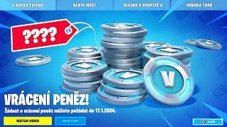 FORTNITE SPUSTIL V-BUCKS REFUND! - ALE MÁ TO MENŠÍ PROBLÉM!