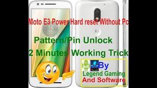 Motorola E3/ E3 Power Hard reset without Pc 2 Minutes working Trick