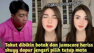 TAKUT BOTAK DAPURE JENGSRI PILIH TUTUP MATA || heriss skuyy || prank || reaction || VIRALL || lucu