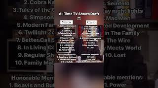 All Time TV Show Draft  #seinfeld #tvshow #sopranos
