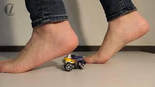 Barefeet Crush A Toy Car
