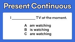 Present Continuous | Grammar Test