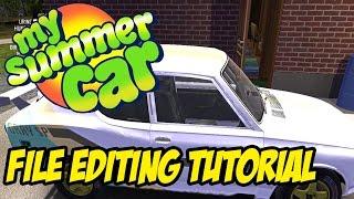 MY SUMMER CAR TUTORIAL - Cheats, Editing Files, Importing Saves, Infinite Money, Custom Paint