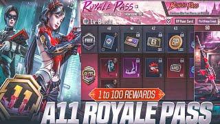 A11 Royal Pass 1 To 100 Rp Rewads | New Upgrade M416 | A11 Bonus Pass Leaks | Next Mythic Forge Pubg