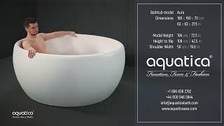 Aquatica Aura Freestanding Bathtub Demo Video for Tall People