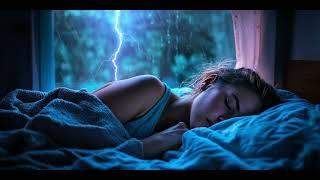 Peaceful Sleep in a Cozy Room During Thunderstorm - 8 Hours of Soothing Rain Sounds