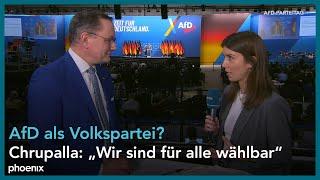 AfD-Parteitag: Bundessprecher Chrupalla im phoenix-Interview spricht über die AfD als Volkspartei