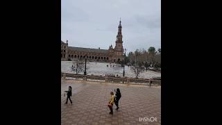 A glimpse into the marvelous architecture of Plaza de espana  #shorts #sevilla #travel