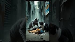 kitten gets bullied. The mystery man to the rescue. #kitten #unstoppable #cat #save