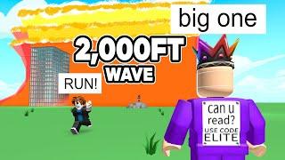 Roblox BUT A Huge 2000 FT Lava Tsunami HITS