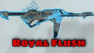 How to draw New MP40 Royal Flush | Free Fire | mp40 drawing |