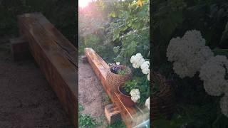 МАССИВНАЯ ЛАВКА ИЗ БРУСА🪚 #дача#декор #garden #рукоделие #творчество #home #diy #поделка#работа