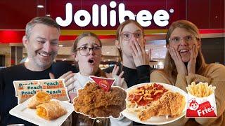 Canadian Family FIRST TIME TRYING Jollibee! Ft. Spicy Chicken Joy