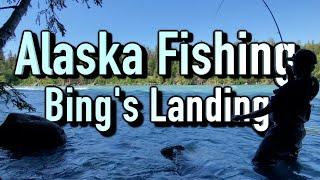 Alaska Salmon Fishing Huge Rapids on the Upper Kenai River