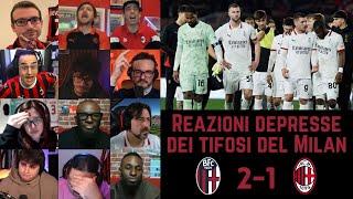 Reazioni depresse dei tifosi del Milan per BOLOGNA 2-1 MILAN | Serie A Giornata 9