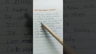 Let me down slowly  lyrics #Lyricszone #trendingshorts #vibes #music