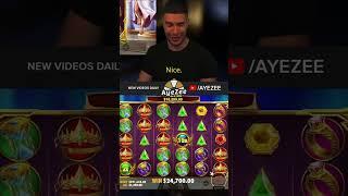 AYEZEE INSANE WIN ON GATES OF OLYMPUS!!! #shorts