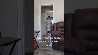 Teenager Emerging From Bedroom: A Relatable Moment#teenlife #parentinghumor #relatable