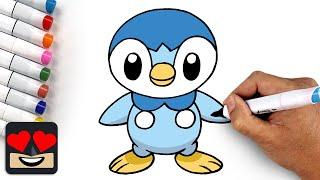 How To Draw Piplup | Pokemon