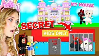 Our KIDS Built A *SECRET* Base Under My HOUSE In Adopt Me! (Roblox)