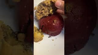 Crumble cookies asmr review red velvet, classic and peanut butter #asmr #cookies #peanutbutter