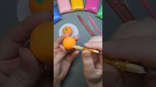 Orange (mandarin) from clay / Мандарин из воздушного пластилина #shorts #diy #clay #лепка #глина