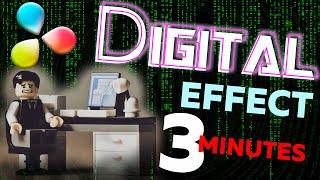 DIGITAL EFFECT in Davinci resolve! IN 3 minutes! Easy tutorial!