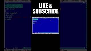 scanf() to read a string program in C || #shorts