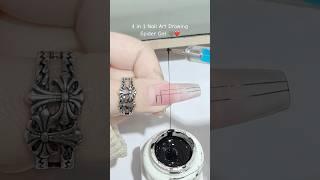 4 in 1 Nail Art Drawing Spider Gel ️️ #nails #nailart #naildesign #nailpolish #nailtutorial