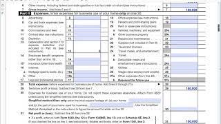 How to fill out a self-calculating Schedule C, Profit or Loss From Business