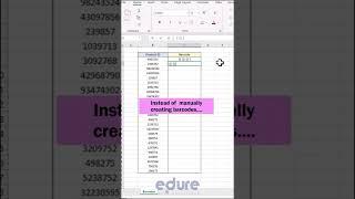 How To Create Barcode In Excel #shorts