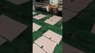 Hand-printed fabric finishing steps