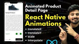 Let's Build  Animated Product Detail Page - React Native | Engineer Codewala