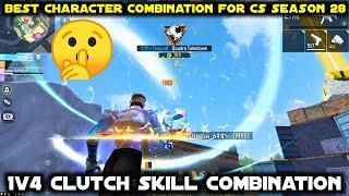 BEST CHARACTER SKILL FOR CS RANK 2024| BEST CHARACTER COMBINATION FOR CS RANK SEASON 28 IN FREE FIRE