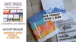 Innovative new Landscape Edger Stencils & Stamp Set at A Colorful Life Designs!