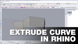 How to Extrude Curve in Rhino