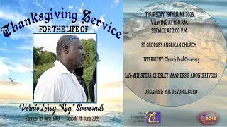 Thanksgiving Service for the Life of Vernie Leroy "Roy" Simmonds | 1:30pm - June 19, 2025 |