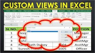 MS Excel- Custom Views | How to Create & use Custom views in Excel | Custom worksheet views