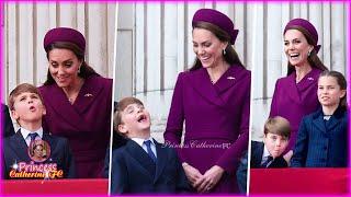 Adorable Royal Moment: Catherine & Louis Stole The Spotlight On Palace Balcony At VE Day Flypast