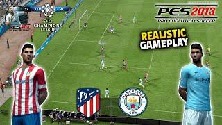 PES 2013 | PESEdit Patch 6.0 | UEFA CL - Man City vs Atlético Madrid Full Match Gameplay | FHD 60FPS