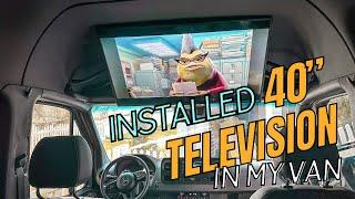 I Put a 40” TV Inside My Sprinter Van Using The Sprintertain TV Mount