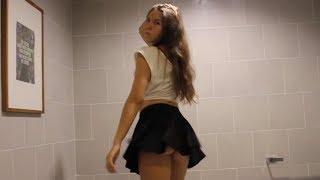 OOTD Mini Skirt Dance in the Bathroom - undated 11 / before 2017