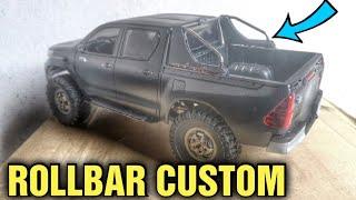 Wpl Chasis Hilux Revo Double Cab Black Edition & Tutorial Custom Rollbar Full