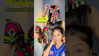 DIY Navratri Hair Bow  #crafteraditi #handmade #navratri #diy #shorts #hairbow @CrafterAditi