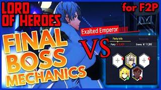 FINAL BOSS MECHANICS | NO VANESSA NO PROBLEM | FOR F2P | LORD OF HEROES