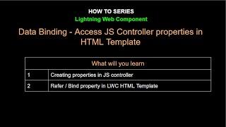 10. Salesforce LWC I Data Binding - Access JS Controller properties in HTML Template