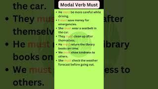 Modal Verb Must | English Sentences with Modal verb Must #shorts