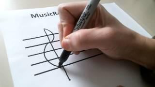 How To Draw A Treble Clef Sign