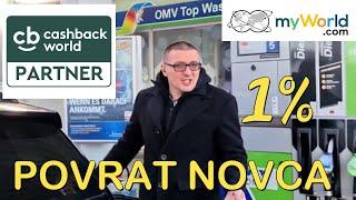 OMV 1% Narucivanje i placanjei potrosnja eVoucher  - CASHBACK MyWorld